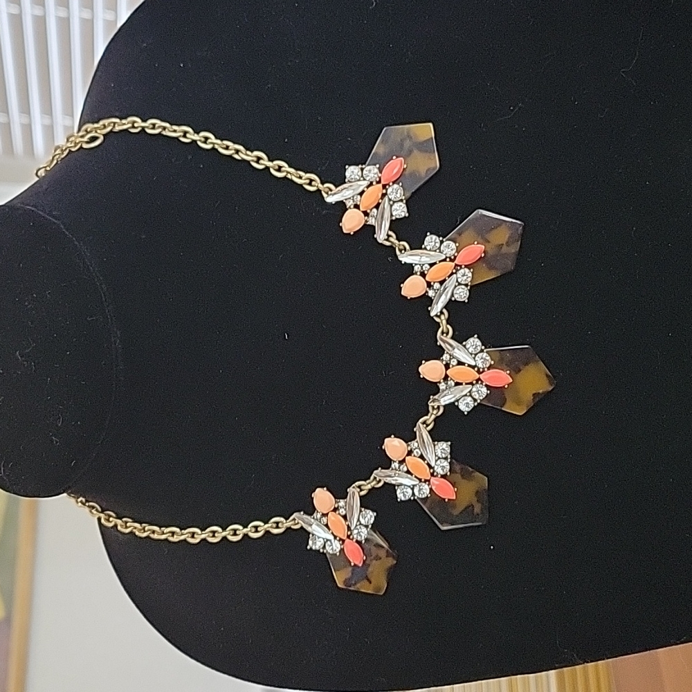 J Crew Tortoiseshell Statement Necklace - image 1
